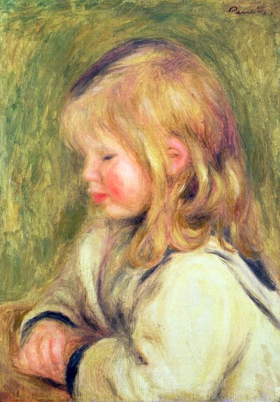 The Child in a White Shirt Reading, 1905 by Pierre Auguste Renoir